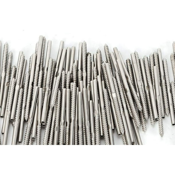 T316 Stainless Steel Lag Stud Hand Swage Cable Railing for 1/8" Cable T316 Stainless Steel Lag Stud Hand Swage Cable Railing for 1/8" Cable